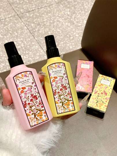 PEACH JO+ 1 قطعة/ 100 مل رذاذ عطر للأقمشة, رذاذ عطري للملابس, رائحة خفيفة وعطرية دائمة, معطر هواء, مناسب لجميع أنواع الملابس والحمامات والغرف والخزائن وغرف المعيشة والسيارات, هدية عيد ميلاد أو حفل التخرج