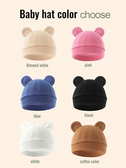 قبعة طفل مخصصة بتصميم أذن جميل، قبعة المستشفى للمواليد الجدد، للاستخدام اليومي للأولاد والبنات، مضادة للخدش ودافئة، مناسبة لجميع الفصول، عظيمة كهدايا خاصة مخصصة، أفكار هدايا لموسم عودة المدارس والشتاء، مناسبة للأولاد والبنات في عيد الحب، متعددة الوظائف، ز