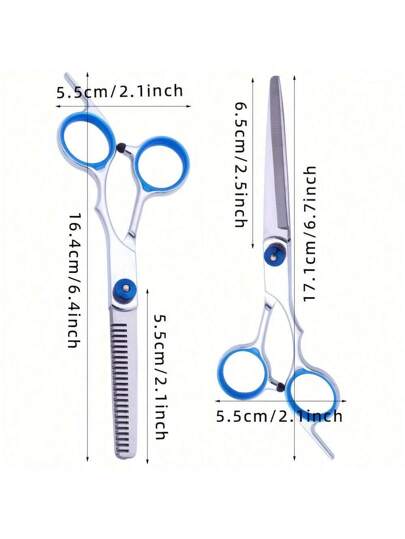 مجموعة مقصات حلاقة محترفة - للأيدي اليمنى، مقصات تمكين النسيج وتفتيح الشعر لجميع أنواع الشعر، مقصات تمكين نسيج خالية من العطور مجموعة مقصات حلاقة محترفة