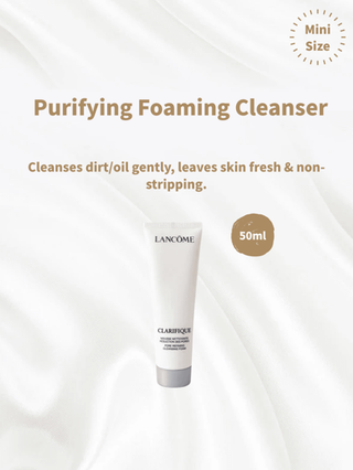Lancôme منظف رغوي مرطب من لانكوم بحجم السفر 50 مل | نظام تنظيف مزدوج من حمض الأمينو وAGP ينظف بلطف المكياج الخفيف، والحفاظ على توازن ميكروبيوم البشرة