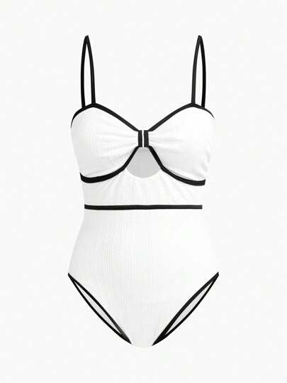 مايوه حريمي قطعة واحدة MOTF PREMIUM بذلة سباحة قطعة واحدة مع تطريز ملون