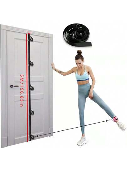 1 قطعة أشرطة مقاومة للباب ، بدون ثقب أو تركيب، جهاز المساعدة المنزلية للياقة البدنية ، معدات تمرين محمولة