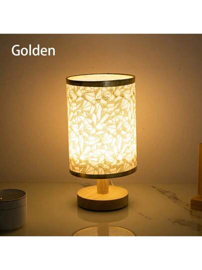 قطعة واحدة، مصباح طاولة حديث من الكتان الشمالي لغرفة النوم، مصباح مكتب خشبي بتقنية LED، 3 ألوان إضاءة للمنضدة الجانبية، مصباح ليلي قابل للشحن عبر منفذ USB، غطاء مصباح كتاني/أصفر، إكسسوار إبداعي