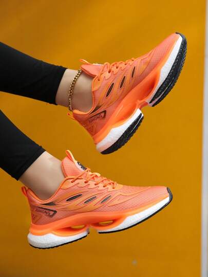 أحذية جري خفيفة الوزن منفذة للهواء للنساء - أبيض وأزرق نيلي بنمط كاجوال عالي العنق بخيط أربطة وبنعل سميك مبطن من مادة TPU، أحذية مشي مريحة للاستخدام في كل الأوقات للرحلات والجيم والاستخدام اليومي (المقاس 36-45 أوروبي)، ببطانة داخلية مرنة