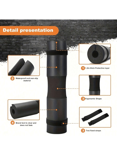 3 قطعة/مجموعة من ألواح الاكتاف ال- Barbell ، وسادات رقبة سميكة مانعة للانزلاق للتدريب في الصالة الرياضية، دعم للتمارين لتعزيز القوة