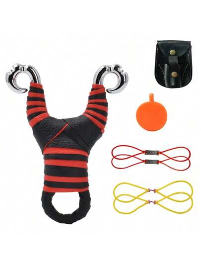 1 قطعة رمح مقوس للرماية الخارجية مع 4 قطع من أشرطة المطاط + 1 قطعة حقيبة حمل للرمح + 1 قطعة هدف ذو طبقتين، مناسب للصيد والصيد الخارجي، هدية للرجال والنساء