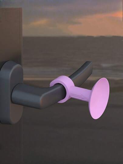 أثاث مكتبي قطعة واحدة وسادة سيليكون ناعمة ذات وسادة واقية لمقابض الأبواب، واقي صامت لمقابض الأبواب يلتصق بالحائط، مانع انفتاح مقبض الباب من السيليكون اللزج