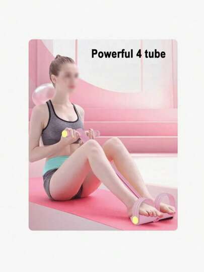 معدات لياقة متعددة الأغراض: جهاز 1 عمود أنبوبي لدواسة البكرة - مناسب لتمارين البطن والإطالة والتمارين الكاملة للجسم - مصنوع من مادة TPE المتينة باللون البنفسجي/الوردي