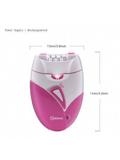 مزيل شعر نسائي محمول بقوة 3 وات وشحن Usb مع ضوء و 2 سرعات
