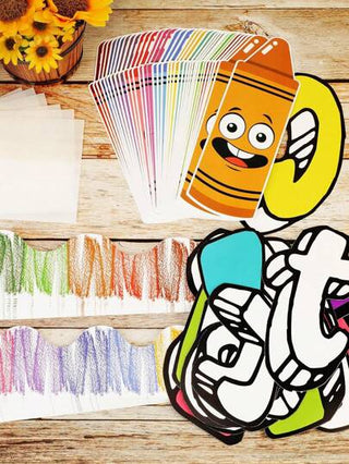 79 قطعة من ديكورات لوحة النشرة العودة إلى المدرسة - أهلا بكم في قطع الرسم البياني للحزمة الملونة مع حواف الحدود للوحة إعلانات الفصل ، ديكور جدران الفصل الأول من المدرسة ، لوازم الحفلات