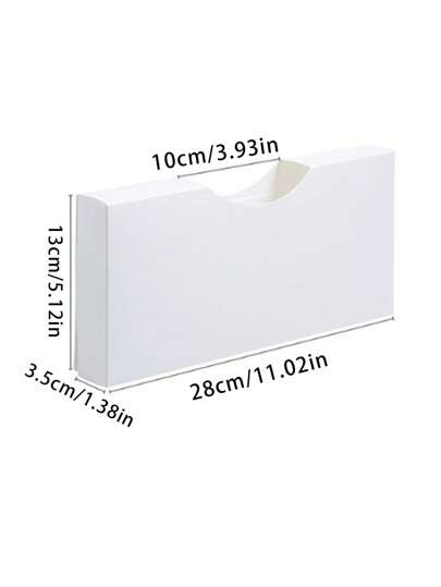 SHEIN 1قطعة صندوق تخزين أكياس المهملات من البولي بروبلين ، صندوق بقالة أحادي اللون بتصميم بسيط لتخزين المطبخ