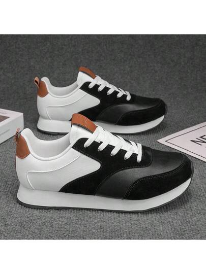 WANWEISI أحذية رجالية كاجوال جديدة قابلة للتنفس ومضادة للانزلاق، خفيفة الوزن وذات وبطانة ناعمة لركض والسفر وتخفيف الصدمات، أحذية رياضية برقبة مسطحة ومضادة للانزلاق لأسلوب الحياة