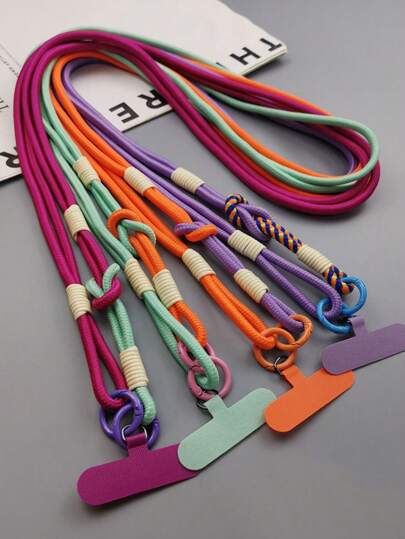 حبل معصم بكليب للهاتف مزين بتصميم أنيق مطرز، قطر عالمي للهاتف الذكي لاستخدام الخارجي، شريط كتف للأكتاف لحمل البطاقات، حبل للرقبة لمنع الفقدان، إكسسوارات جديدة