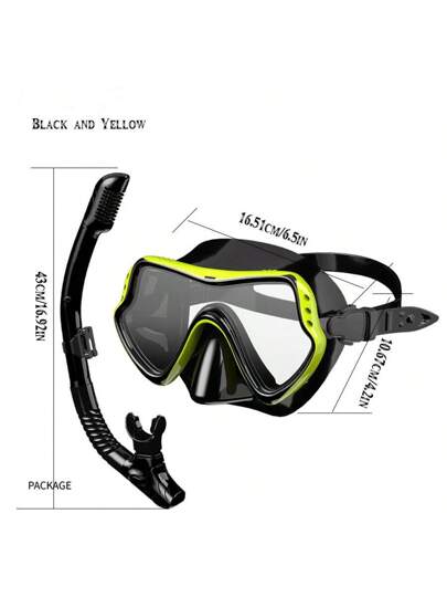 طقم معدات السنوركل للبالغين، قناع السنوركل وأنبوب التنفس للبالغين، معدات الغوص بمنظر بانورامي، قناع سباحة للبالغين من الزجاج المقسى