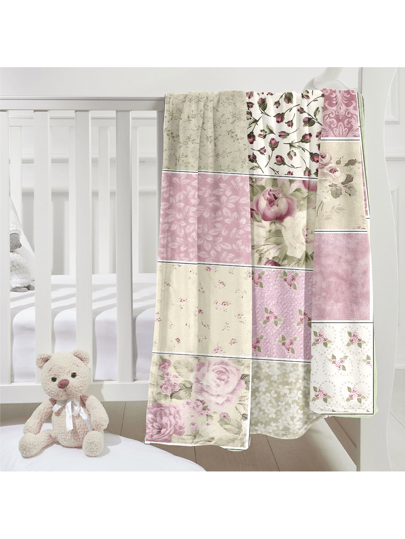 بطانية شمواه فاخرة مع طراز وردي وتصميم مربعات كشميرية- ناعمة ودافئة وصديقة للحساسية للأريكة، المكتب، السرير، التخييم - فكرة هدية متعددة الاستخدامات لجميع المواسم، بتصميم عصري