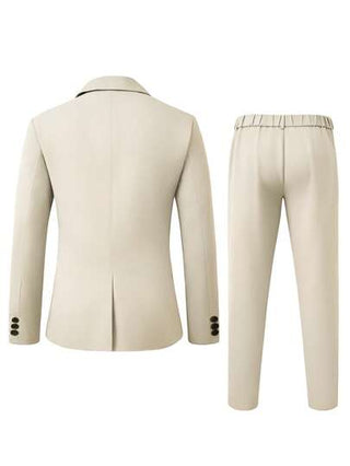 Manfinity Mode بدلة رجالية من قطعتين جاكيت واحدة صدرية بياقة ذروة وشق خلفي و بنطلون