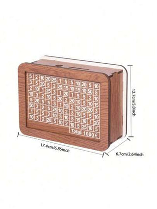 أثاث مكتبي صندوق خشبي آمن كنز الادخار المنزلي الإبداعي قطعة واحدة ، خزنة نقدية خشبية مع هدف لعد القطع النقدية، تجميع DIY، مناسب للأولاد والبنات، ألوان عشوائية ، لوازم المدرسة ، العودة إلى المدرسة