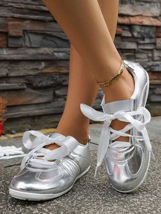 حذاء باليه مسطح مع فيونكة رقيقة القاع 2025 الجديد، أحذية نسائية عصرية متعددة الاستخدامات للربيع/الصيف ، أحذية بانجلينا ماري المسطحة