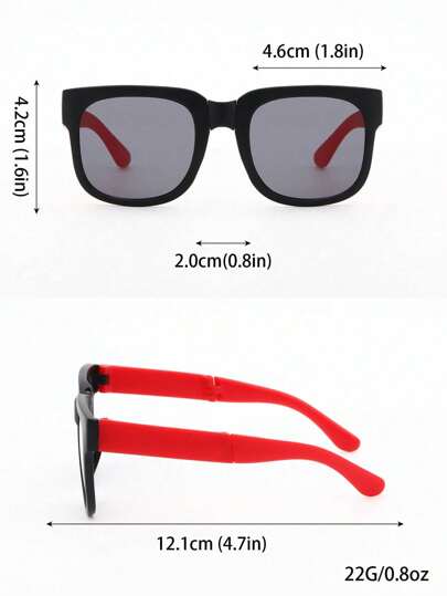 مجموعة من قطعتين من النظارات المربعة الجميلة القابلة للطي المناسبة للأطفال،مناسبة للملابس الأنيقة،الأنشطة الخارجية،الرياضة،ركوب الدراجات،العطلات والشاطئ