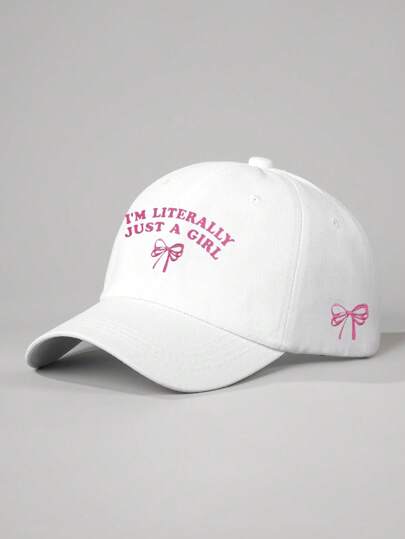 1 قطعة كاب بيسبول مطرز بقوس متدرج بعبارة "أنا حرفيًا" مناسب للأولاد والبنات للاستخدام اليومي، شمسي للخريف والربيع للسفر والشاطئ