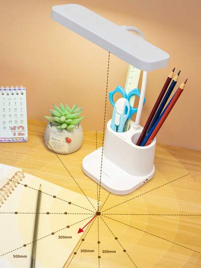 1قطعة مصباح مكتب بخاصية العناية بالعين، استخدام للطلاب في التعلم، مصباح مكتب للسكن، مصباح قراءة ليلي بجوار السرير في الغرفة حامل أقلام