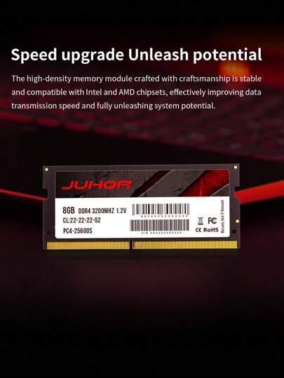 ذاكرة وصول عشوائي Sodimm DDR4 بسعة 8 جيجابايت و 16 جيجابايت بسرعة 3200 ميجا هرتز لأجهزة الكمبيوتر المحمول