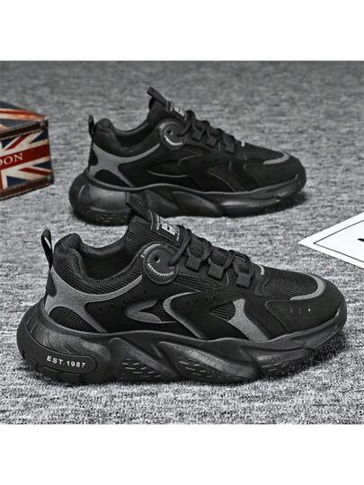 أحذية رياضية رجالية، أحذية كاجوال صدمات-ماصة للصدمات مرنة مانعة للانزلاق، حذاء ركض شبكي قابل للتهوية من الخارج، خفيف ومريح مانع للانزلاق، مناسب للرياضات الخارجية، التخييم، الجري، اللياقة البدنية، الترفيه. أحذية رياضية رجالية ونسائية، أحذية رياضية متنوعة ل