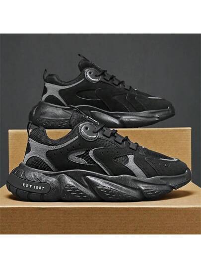 أحذية رياضية رجالية، أحذية كاجوال صدمات-ماصة للصدمات مرنة مانعة للانزلاق، حذاء ركض شبكي قابل للتهوية من الخارج، خفيف ومريح مانع للانزلاق، مناسب للرياضات الخارجية، التخييم، الجري، اللياقة البدنية، الترفيه. أحذية رياضية رجالية ونسائية، أحذية رياضية متنوعة ل