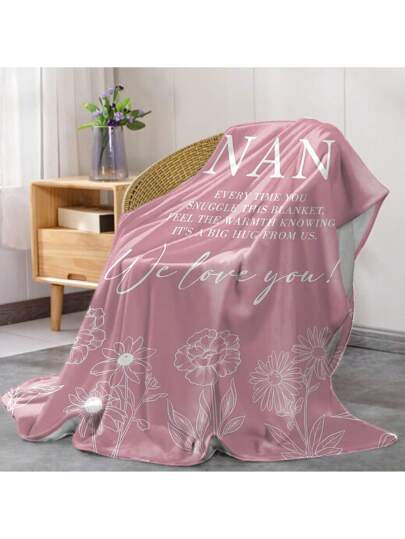 بطانية ناعمة من 100% بوليستر مفرش فلانيل مريح - مصنوع بتقنية التريكو، طباعة رقمية، بتصميم عصري - مناسبة كهدية ل- المربية، عيد الميلاد، وجميع المناسبات