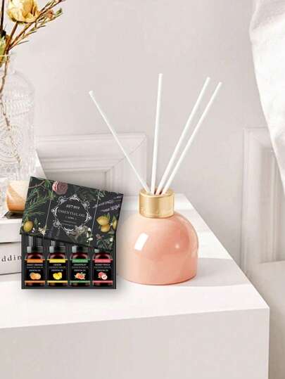 مجموعة مكونة من 4 زيوت أساسية عالية الجودة، تتميز برائحة النباتات الطبيعية والفواكه، تنقية الهواء، إزالة الروائح الكريهة، هدايا عيد الحب، مناسبة لأجهزة البخاخ، مرطبات الهواء، صناعة الشموع DIY، رائحة الفواكه، رائحة الغرف، هواء منعش، إكسسوارات حفل...