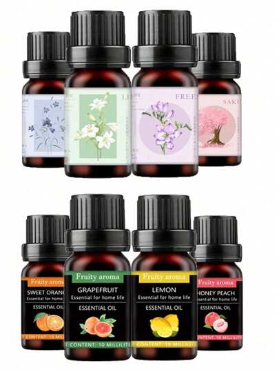 مجموعة مكونة من 4 زيوت أساسية عالية الجودة، تتميز برائحة النباتات الطبيعية والفواكه، تنقية الهواء، إزالة الروائح الكريهة، هدايا عيد الحب، مناسبة لأجهزة البخاخ، مرطبات الهواء، صناعة الشموع DIY، رائحة الفواكه، رائحة الغرف، هواء منعش، إكسسوارات حفل...