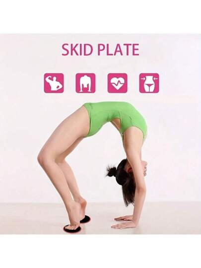 2 قطعة منزلقات محور مزدوجة الوجه،أقراص تدريب البطن والجسم بالكامل مع رغوة EVA ومواد مضادة للانزلاق، حصيرة تزلق لياقة بدنية لتدريب القوة والتنسيق