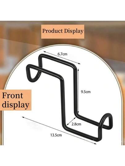 2 قطعة من خطافات الحظيرة الثقيلة ، خطافات معدنية للجدران بطول 4 بوصة لشباك الخيول/الدلاء/المقابض ، خطافات فوق الباب مقاومة للصدأ للحظيرة/السياج/معدات الصيد (أسود)