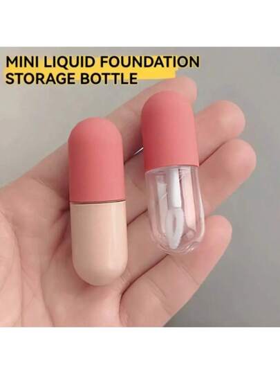 3 قطع / مجموعة زجاجات قابلة لإعادة التعبئة من المكياج السائل والأساس الأساسي، مع فرش، منع التسرب، ضروريات السفر، حاويات أحمر الشفاة والعطر