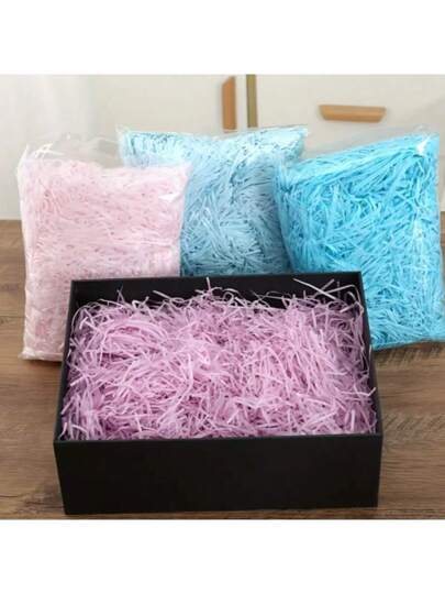 500 جرام/ 100 جرام من الحشو الملون من القش المفتت ، رذاذ ورقي ملون، مناسب للتعبئة والتغليف في هدايا الأعراس والحفلات وأعياد الأب وغيرها من المناسبات، واستخدامه في الحماية والتنوع اللوني والديكور