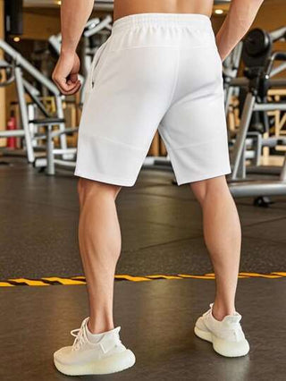 Manfinity Homme شورتات رياضية/ترفيهية لرجال من قماش محبوك أسود ، شورتات رياضة للرجال ملابس ، شورتات رجالية، شورتات رياضية للرجال ملابس رياضية ، شورتات رياضية طويلة قطعتين للرجال