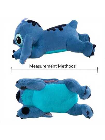 Disney كوشن بمسند من القطن لعبة الستيتش 45 سم/ 60 سم/ 80 سم دمية ستيتش من القطن المحشو ناعمة، وسادة كرتونية جذابة، هدية عيد ميلاد/عطلة، ديكور المنزل، ديكور المركبة