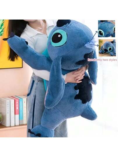 Disney كوشن بمسند من القطن لعبة الستيتش 45 سم/ 60 سم/ 80 سم دمية ستيتش من القطن المحشو ناعمة، وسادة كرتونية جذابة، هدية عيد ميلاد/عطلة، ديكور المنزل، ديكور المركبة