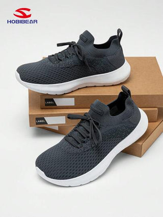 HOBIBEAR أحذية رياضية رجالية، أحذية رياضة جديدة منفذة للهواء لجميع الفصول، أحذية مريحة ذات قاعدة ناعمة للإرتداء والسير، أحذية كاجوال يومية وأحذية رياضية للأوقات الحرة
