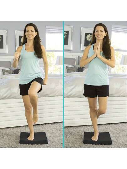 قطعة واحدة من وسادة التوازن للممارسة اليوغا، مقاومة للانزلاق ومتينة، توفر دعمًا ثابتًا، تمرن بشكل فعال التوازن وعضلات الجذع، تصميم إرجونوميكي، يناسب منحنى القدم، يعزز الاستقرار، مرن وناعم للغاية، يوفر الوسادة والصدمات، يحمي المفاصل