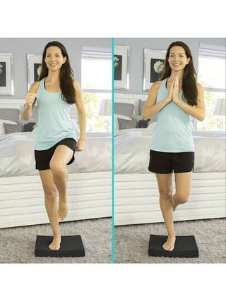 قطعة واحدة من وسادة التوازن للممارسة اليوغا، مقاومة للانزلاق ومتينة، توفر دعمًا ثابتًا، تمرن بشكل فعال التوازن وعضلات الجذع، تصميم إرجونوميكي، يناسب منحنى القدم، يعزز الاستقرار، مرن وناعم للغاية، يوفر الوسادة والصدمات، يحمي المفاصل