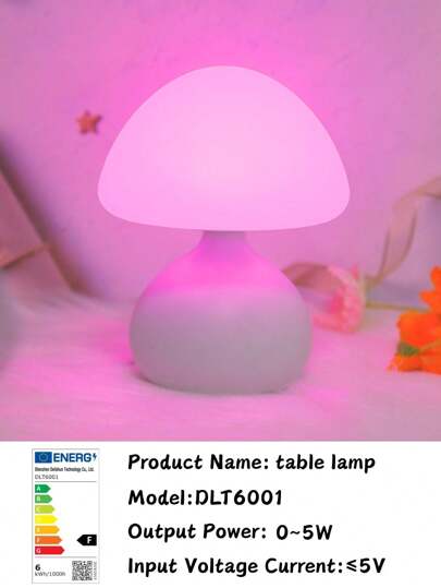 1 قطعة مصباح لمبة فطر وردي حلم، تحكم بالزر، ضوء وردي رومانسي، قابل للتحكم في السطوع، يعمل بالطاقة عبر USB، مناسب لتزيين غرفة النوم والمكتب وغرفة المعيشة والديكور المنزلي والإضاءة المحيطة