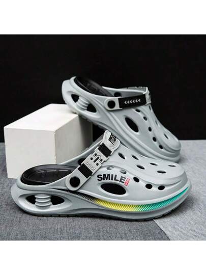 WANWEISI صنادل رجالية كاجوال للخروج والحدائق، ذات اصبع مفتوح وكعب انزلاقي من مادة EVA، بلون أحادي، مناسبة لارتدائها بالصيف في الشاطئ مع الحماية من التعرض للشمس