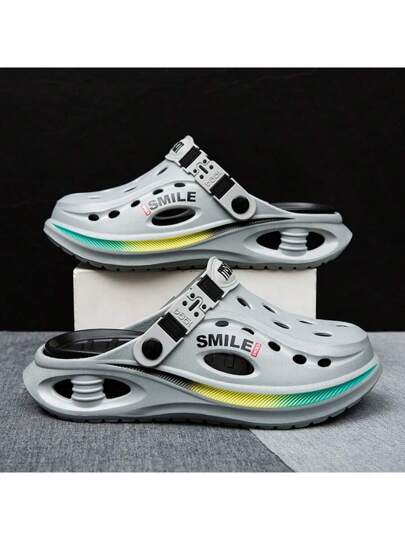 WANWEISI صنادل رجالية كاجوال للخروج والحدائق، ذات اصبع مفتوح وكعب انزلاقي من مادة EVA، بلون أحادي، مناسبة لارتدائها بالصيف في الشاطئ مع الحماية من التعرض للشمس