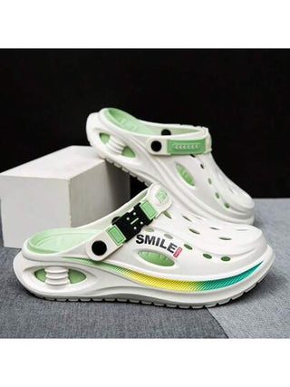 WANWEISI صندل رجالي رياضي مفتوح الأصبع صندل حديقة كاجوال قابل للارتداء،صندل سير EVA بتصميم دائري مفتوح الأصبع، لون أحادي، خاص باستخدام الصيف على الشاطئ لتجنب التعرض للشمس