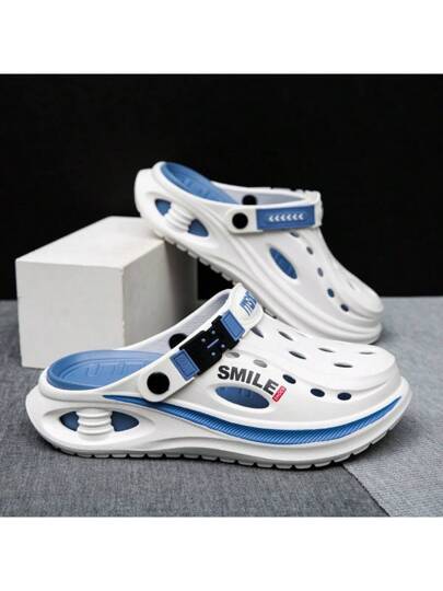 WANWEISI صندل رجالي رياضي، أحذية كاجوال منفذة للتهوية مفتوحة الأصبع لحديقة والمشي ، مصنوعة من EVA بشكل أنبوب مفتوح للأصابع ، بألوان سادة، مع وقاية من أشعة الشمس لفصل الصيف وارتداء البحر