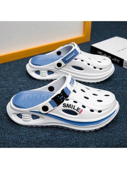 WANWEISI صندل رجالي رياضي، أحذية كاجوال منفذة للتهوية مفتوحة الأصبع لحديقة والمشي ، مصنوعة من EVA بشكل أنبوب مفتوح للأصابع ، بألوان سادة، مع وقاية من أشعة الشمس لفصل الصيف وارتداء البحر