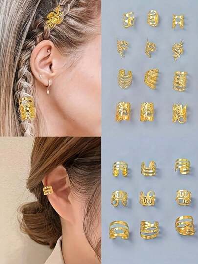 70 قطعة خرز للشعر ، أساور للشعر ، حلقات تزيين ضفائر الشعر من سبيكة معدنية ، جذابات شعر للضفائر ، أطواق معدنية قابلة للتعديل ، مجوهرات شعر ، اكسسوارات شعر