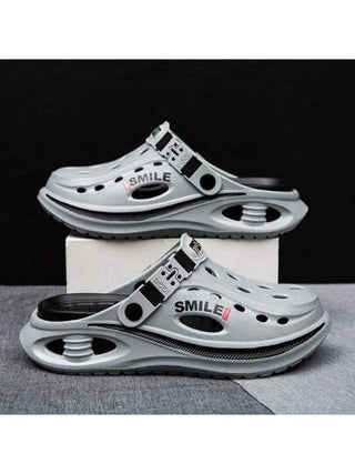 WANWEISI صنادل رجالية كاجوال للرياضة، أحذية بفتحة مفتوحة للأصابع للحديقة والمنزل، صنادل سير EVA بفتحة الأصابع للمشي، ذات لون واحد، تمنع تعرض القدم للشمس، مناسبة لأرضية الشاطئ في الصيف