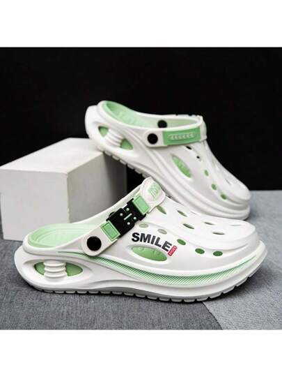 WANWEISI صنادل رجالية رياضية مفتوحة الأصابع و الكعب، صدل كاجوال مفتوح مناسب للتنزه والحديقة، صنادل مطاطية بتصميم مستدير للمشي، بلون أحادي، مناسبة للصيف والشاطئ وتتميز بحماية من أشعة الشمس